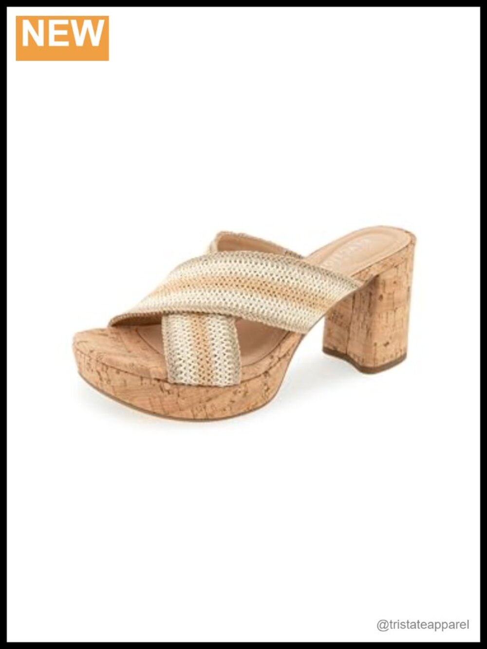 Kenneth Cole Reaction Reeva Mule Platform Sandal Block Heel Slip-On